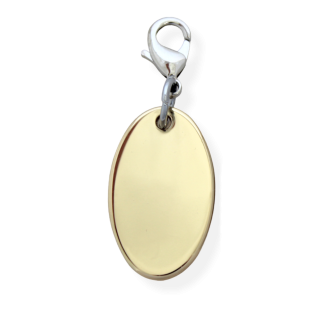 Llavero placa oval oro 17X29MM