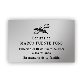 Placa defunción modelo 2