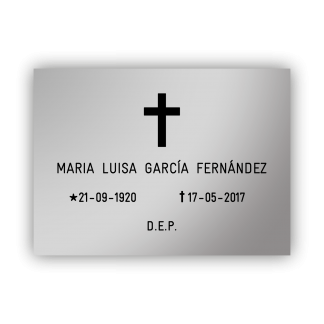 Placa defunción modelo 1