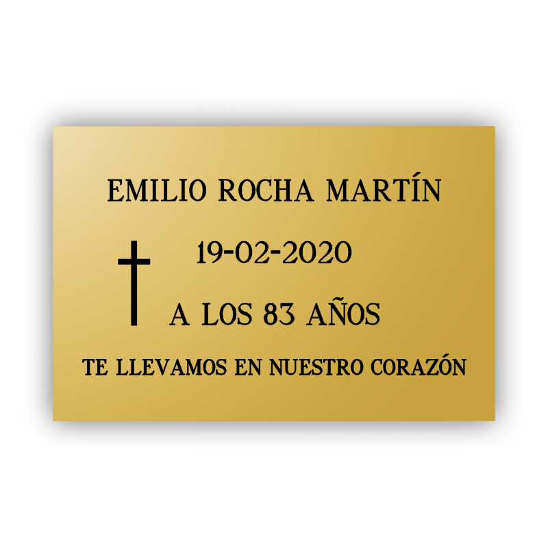 copy of Placa defunción modelo 1