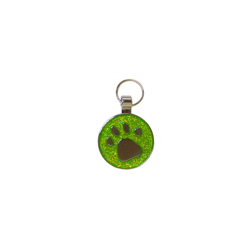 Pet tag red huella verde