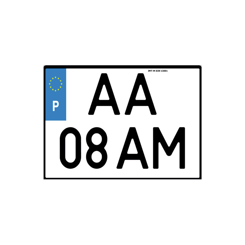 Matricula Portugal Quadrada sem amarelo